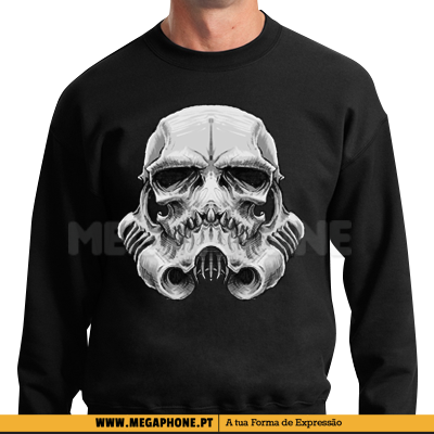 Skull Trooper Star Wars Shirt Megaphone Loja Vestuário - Stormtrooper Skull Tattoo (400x400), Png Download