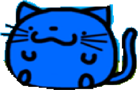 Huge Blue Cat Yay - Big Orange Chicken Boto (455x329), Png Download