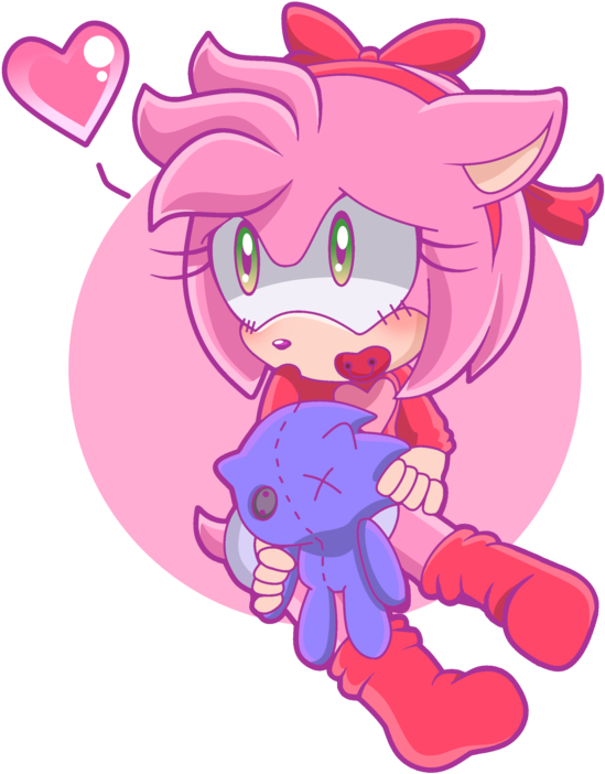 Baby Amy Rose The Hedgehog By Theleonamedgeo On Deviantart - Amy Rose Bebe (600x739), Png Download