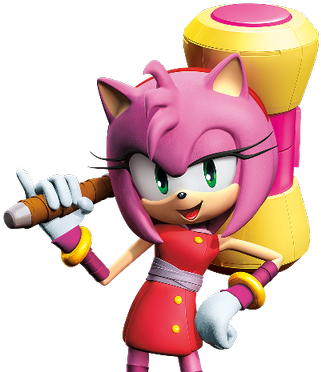 Amy Rose - Amy Rose Sonic Boom Drawing (400x400), Png Download