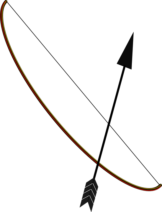 Yay Ok Png - Bow And Arrow Png (549x720), Png Download