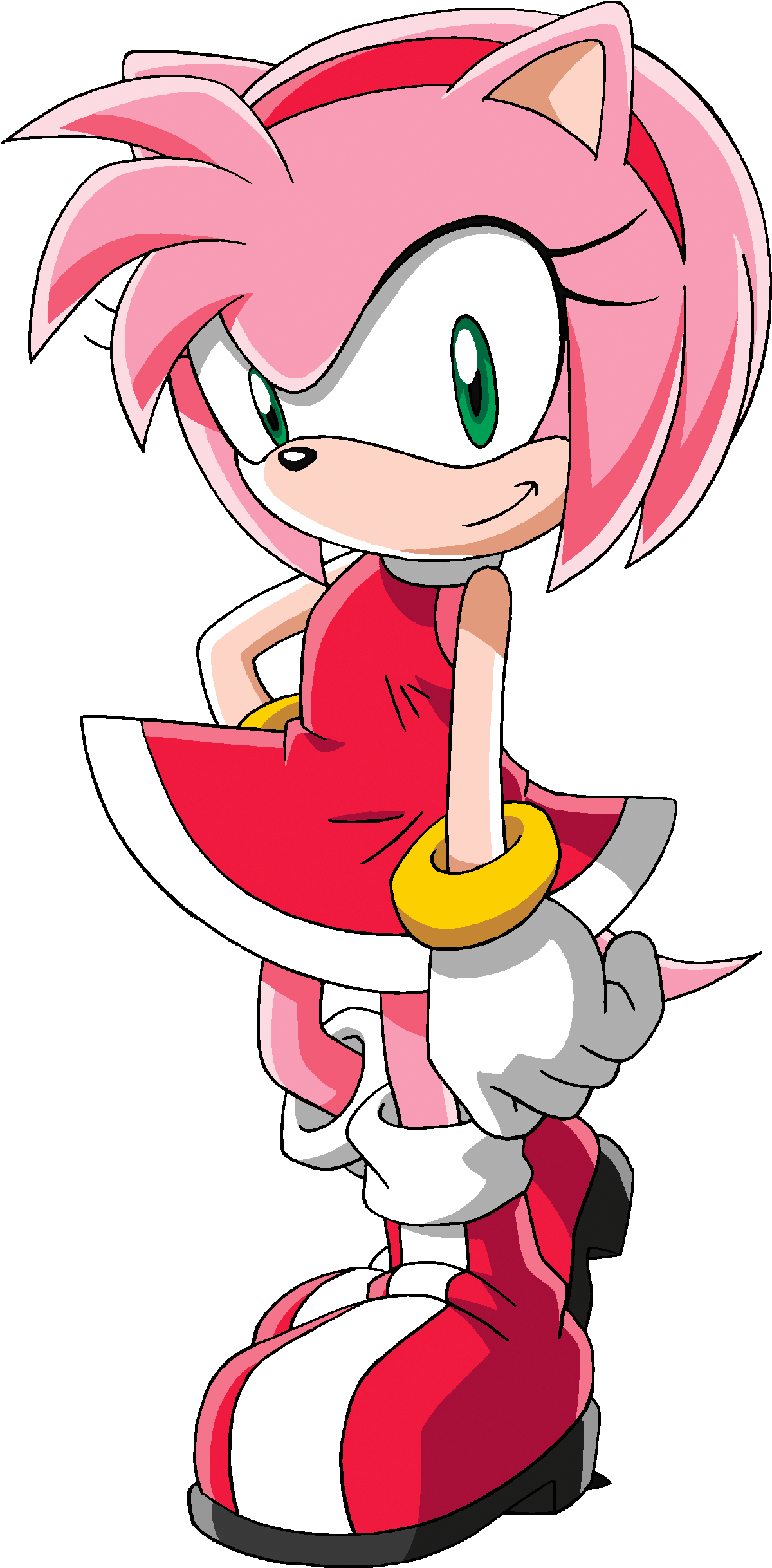 Sonic X Standard Pose - Pink Girl From Sonic (1272x2492), Png Download
