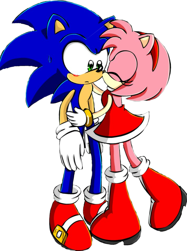 Report Abuse - Sonic & Amy Rose (710x955), Png Download