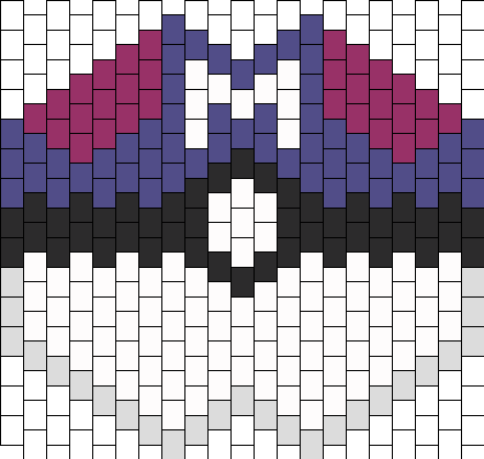 Pokemon Master Ball Mask Bead Pattern - Surgical Kandi Mask Pattern (441x418), Png Download