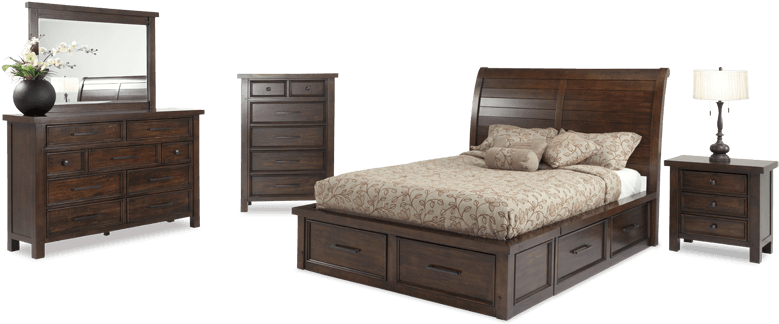 Hudson Bedroom Set - Bobs Furniture Bedroom Sets Spencer (850x534), Png Download