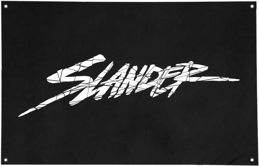 Shatter Flag - Black - Calligraphy (1000x1333), Png Download