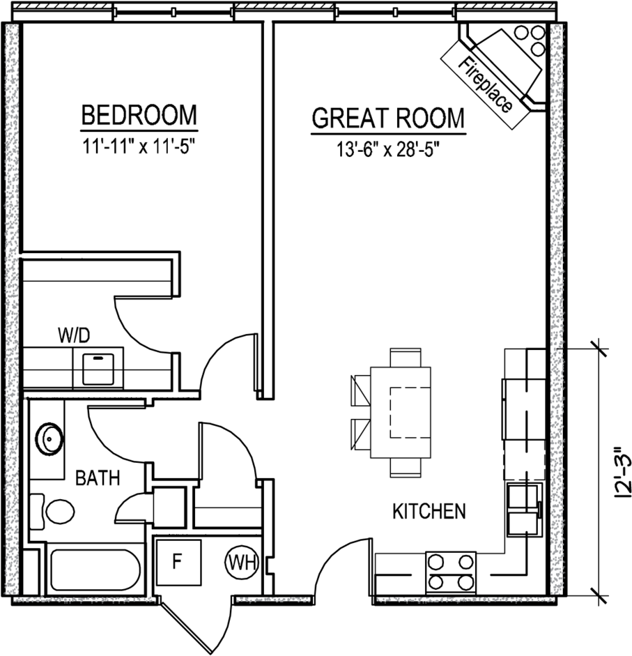 A 1 Bedroom - Bedroom (1000x1294), Png Download