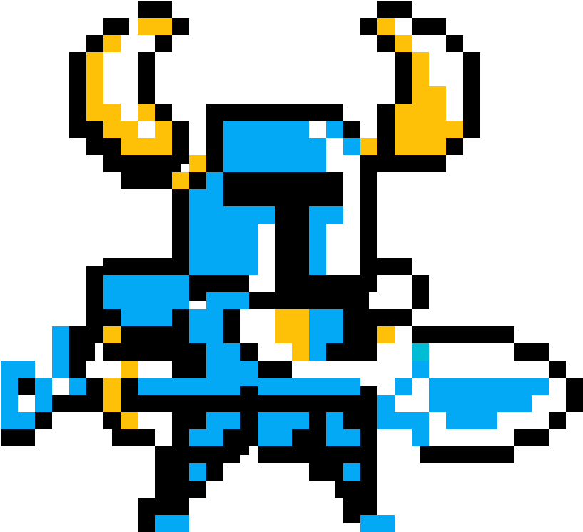 Shovel Knight - Shovel Knight Pixel Sprite (1200x1200), Png Download