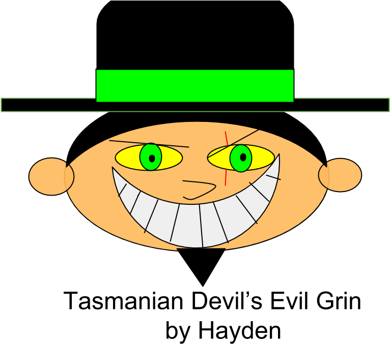 The Tasmanian Devil's Evil Grin - Cartoon (960x720), Png Download