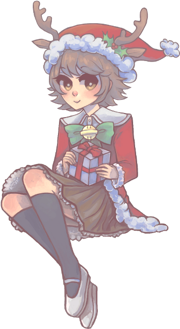 Transparent Christmas Danganronpa - Chihiro Fujisaki Christmas (500x667), Png Download