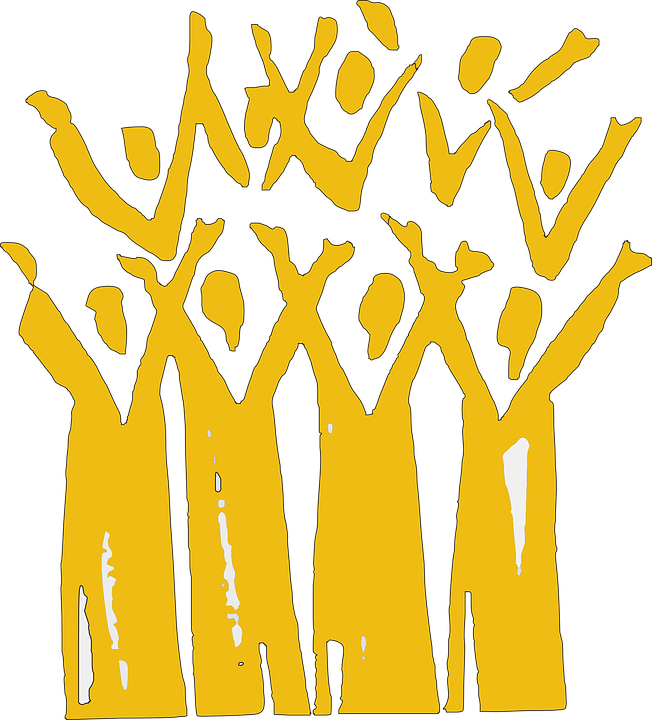 Selah - Gospel Singing Clip Art (652x720), Png Download