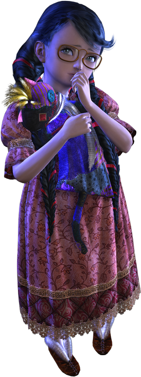 Bayonetta Encounters This Lost Girl In The Town Of - Cereza Bayonetta (600x857), Png Download