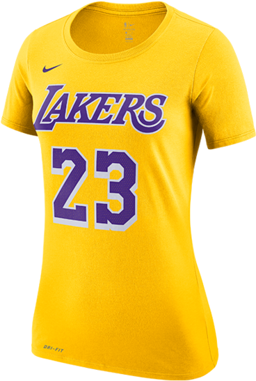 Los Angeles Lakers Women's Lebron James Icon Edition - Lebron James Lakers T Shirt (450x600), Png Download
