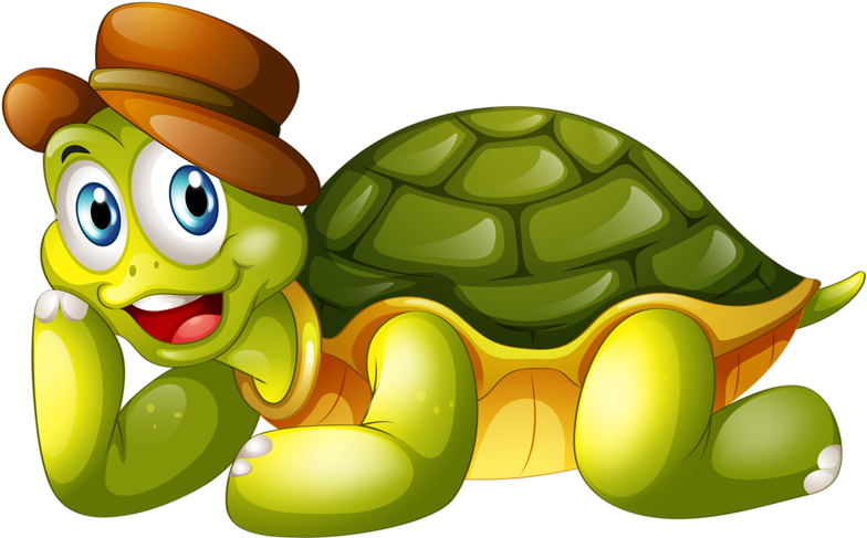Hillbilly Animal Cliparts - Smiling Turtle (800x486), Png Download