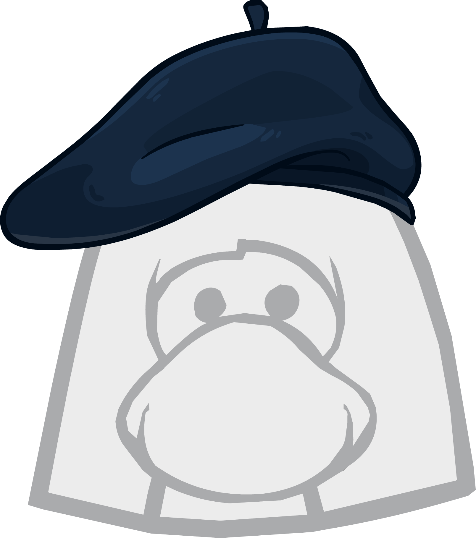 Beret - Boina Club Penguin (1609x1820), Png Download