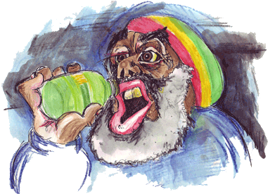 "dun You Ga No Codeens, Mon" He Moaned, Holding His - Watercolor Paint (396x306), Png Download