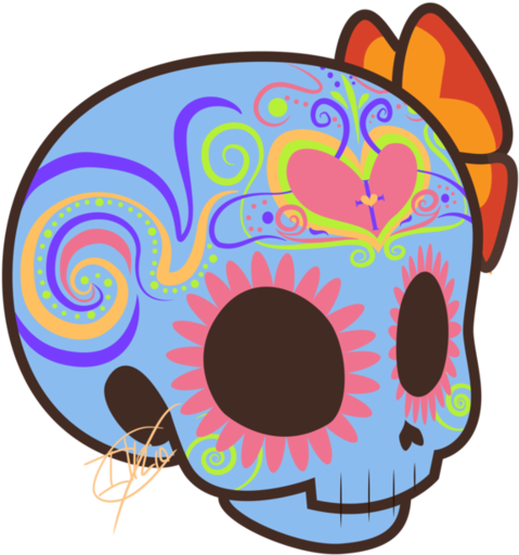 Dia De Los Muertos Image - Cute Dia De Los Muertos Skull (500x572), Png Download