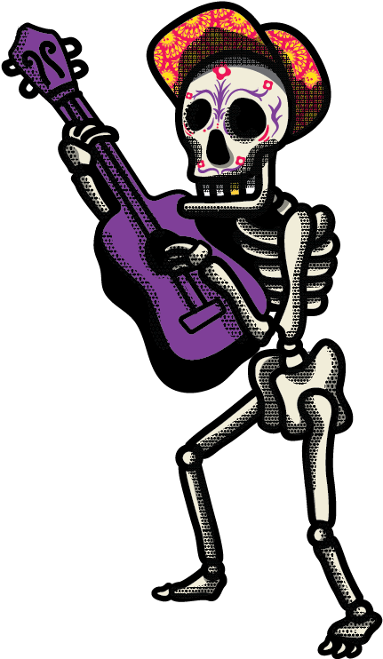 Día De Los Muertos Festival At La Villita - Drawing (430x828), Png Download