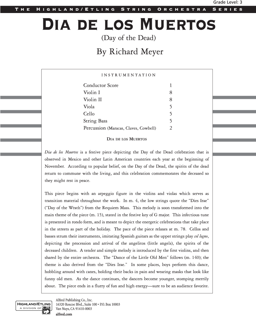 Dia De Los Muertos Thumbnail - Fantasia On An Original Theme Violin 2 (864x1152), Png Download