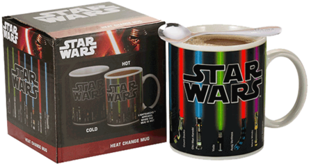 Star Wars Limited Edition Lightsabers Mug - Star Wars Lightsaber Heat Change Mug Magic Cup (480x373), Png Download