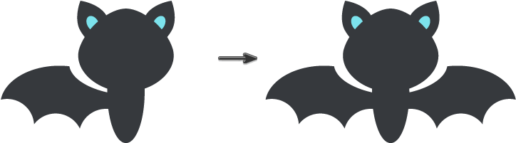 How To Create A Set Of Halloween - Kawaii Bat Png (850x307), Png Download