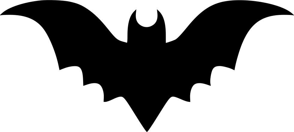 Bat Fly Wings Halloween Comments - Pumpkin Carving Stencils Bat (980x442), Png Download