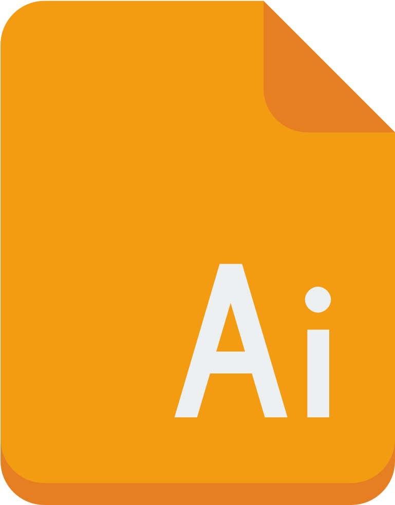 File Illustrator Icon - Adobe Illustrator Flat Icon (1024x1024), Png Download