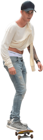 Free Png Justin Bieber Skateboarding Png Images Transparent - Skateboarding Transparent Background Png (480x526), Png Download