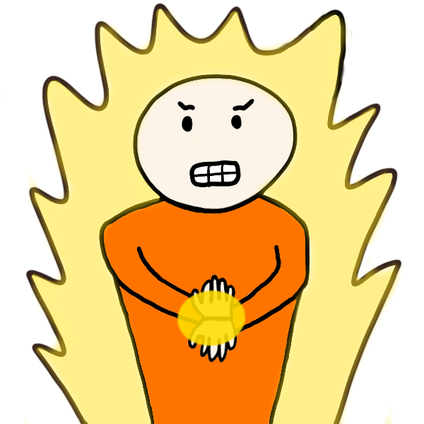 Kamehameha Win The Fight Using Kamehamehas - Cartoon (600x600), Png Download
