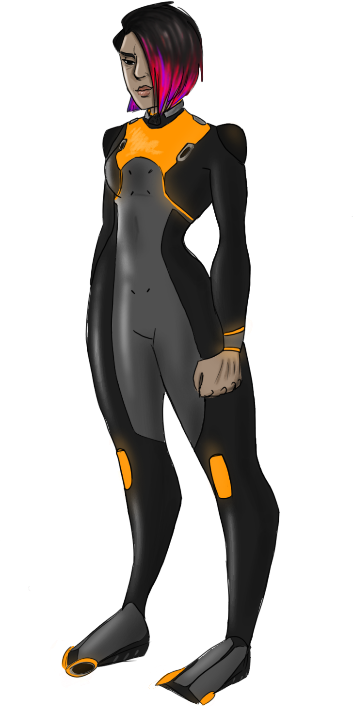 This Is A Quickie Of Marguerit Maida, A Mongolian Mercenary - Subnautica Degasi (1000x1500), Png Download