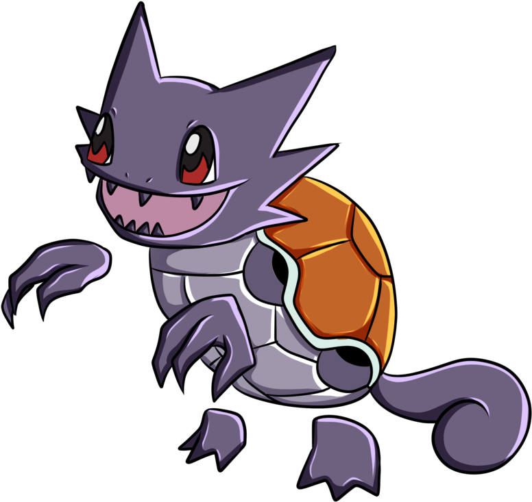 X Haunter By Itschocoshettie On Deviantart - Pokefusion Haunter Squirtle (1024x1024), Png Download