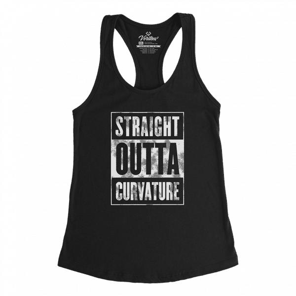Straight Outta Curvature Racerback Tank - Top (600x600), Png Download