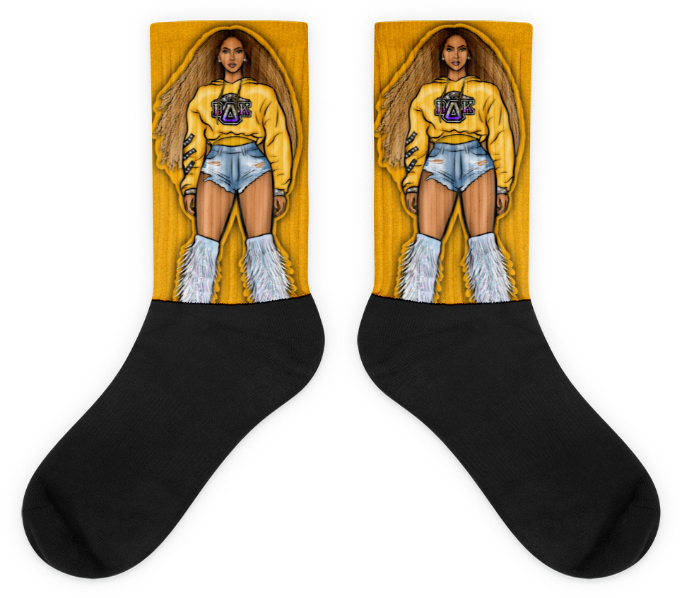 "beta Delta Kappa" Gold Socks (1000x1000), Png Download