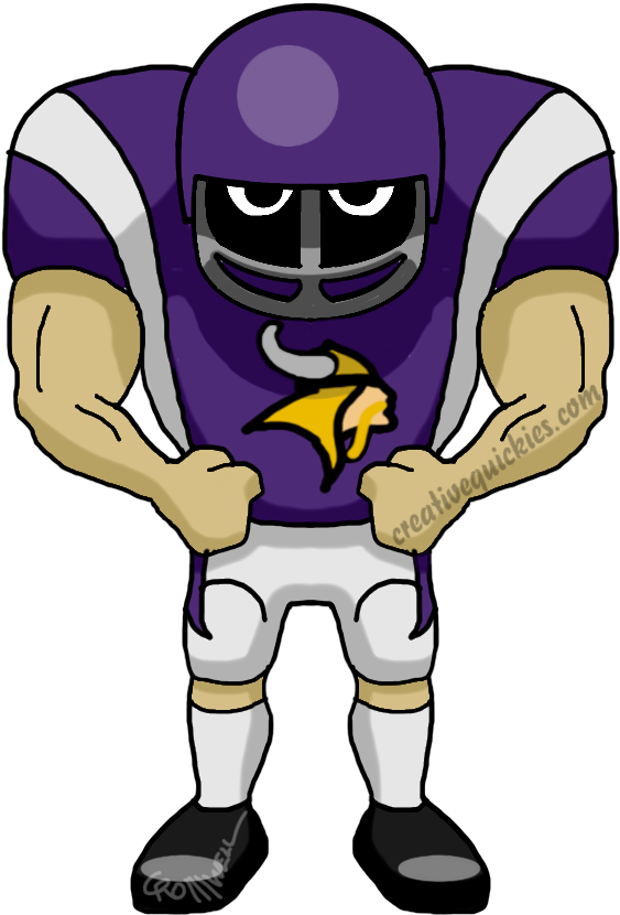 Minneapolis Minnesota Vikings - Green Bay Packers Cartoon (752x940), Png Download