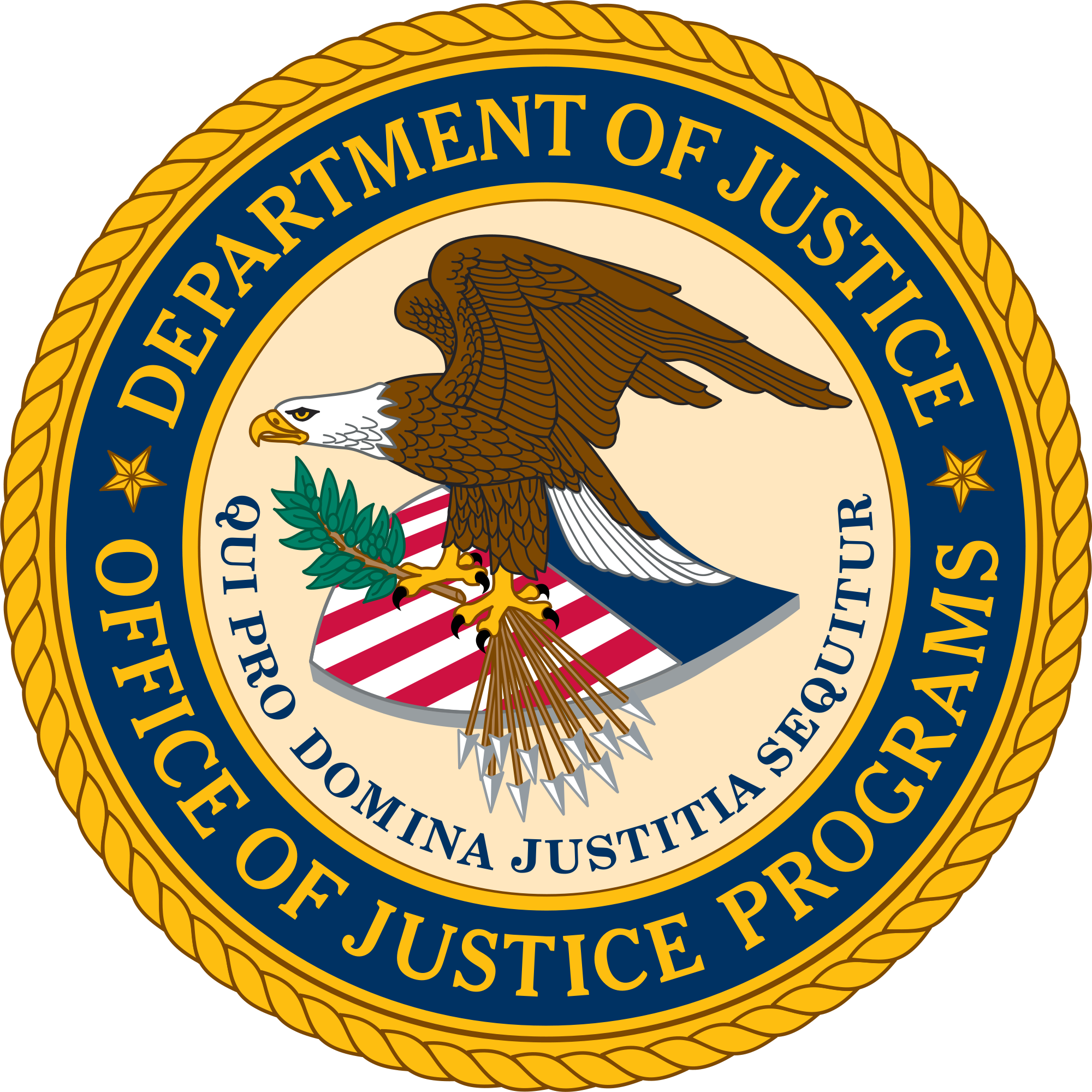 Department Of Justice, Office Of Justice Programs Seal - Department Of Justice Office Of Justice Programs (768x768), Png Download