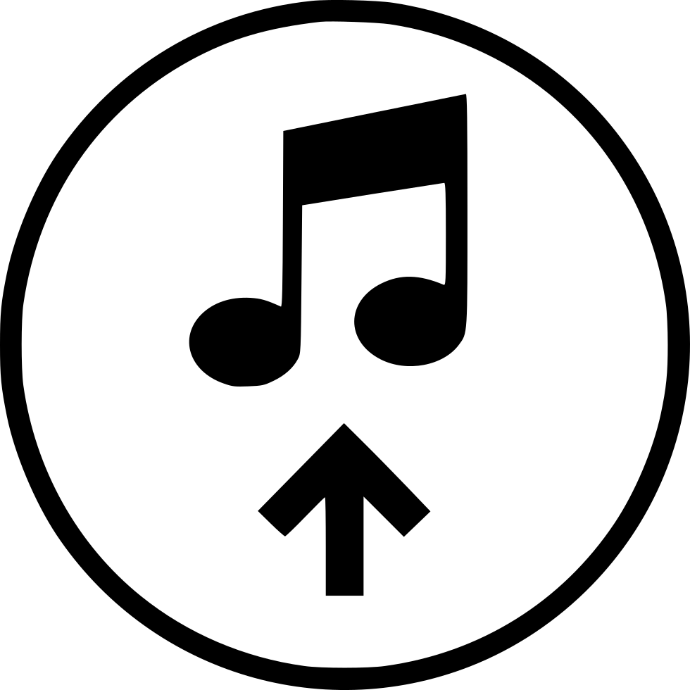 Sign Upload Up Music Comments - Music White (980x980), Png Download
