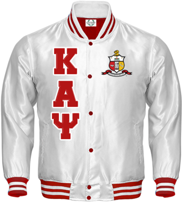 Kappa Alpha Psi Satin Bomber Jacket - Kappa Alpha Psi White Satin Jacket (480x480), Png Download