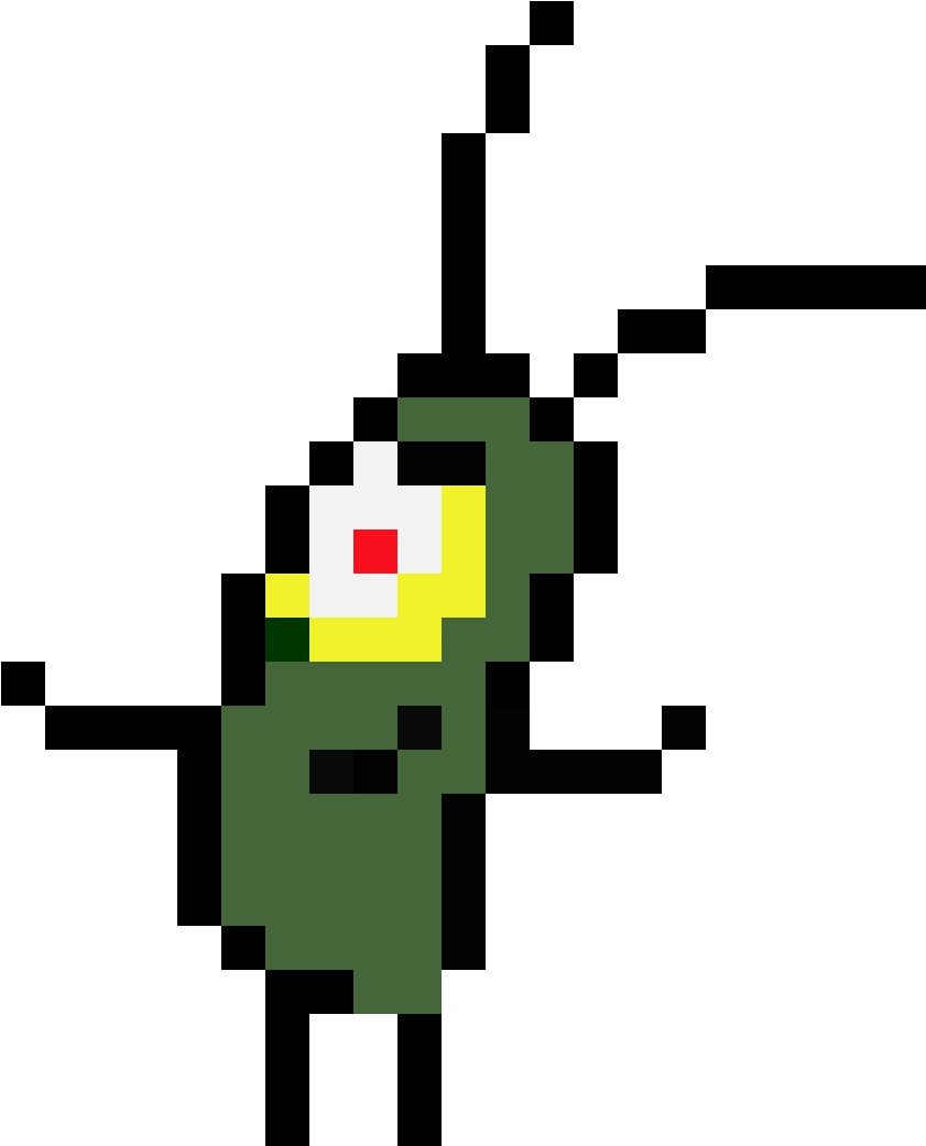 Plankton Pixel Art - Lemon Fox (1200x1520), Png Download