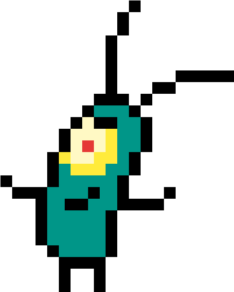 Plankton - Plankton Pixel Art (1200x1200), Png Download