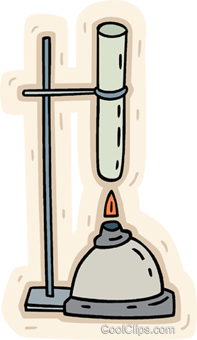 Bunsen Burner With Test Tube Royalty Free Vector Clip - Bunsen Burner And Test Tube (278x480), Png Download