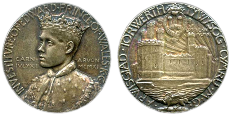 Edward Albert Prince Of Wales Investiture Medallion - Investiture Of Edward Prince Of Wales 1911 (750x401), Png Download