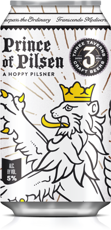 Princeofpilsen Can Mockup Front - Three Taverns ‘prince Of Pilsen’ 12oz 6pk Can Pilsner (1000x1243), Png Download