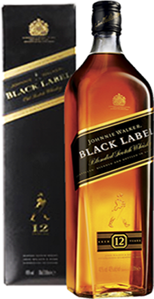 Johnnie Walker Black Label 1000ml - J/walker Johnnie Walker Black Label (454x595), Png Download