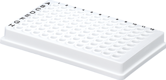 Placa Fast Pcr 96p - Plaque 96 Puits Blanche (567x275), Png Download