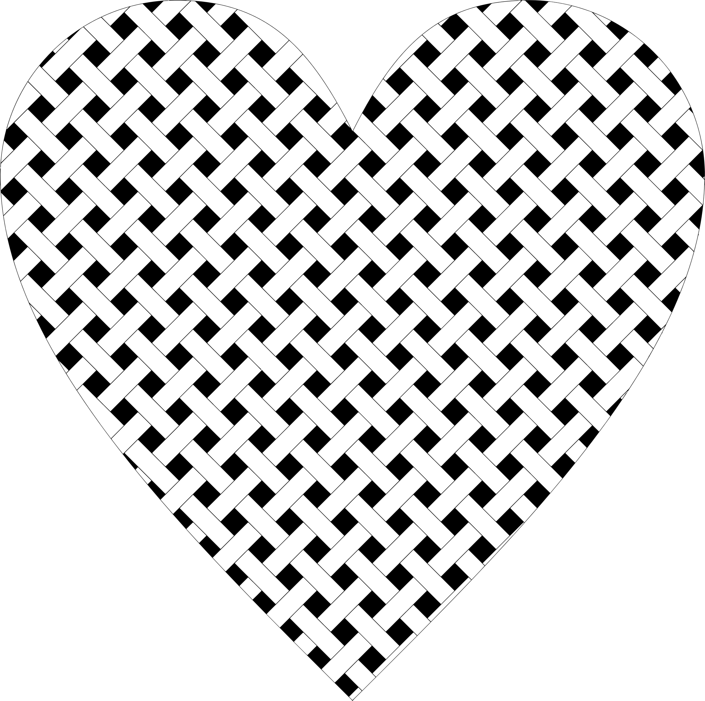 This Free Icons Png Design Of Heart Lattice Weave (2322x2310), Png Download