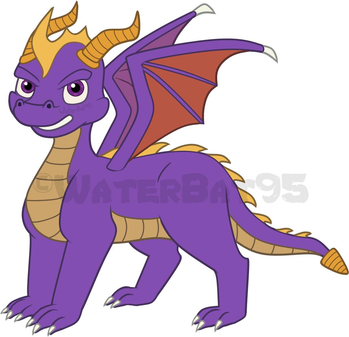 Spyro - Drawing (1280x1205), Png Download