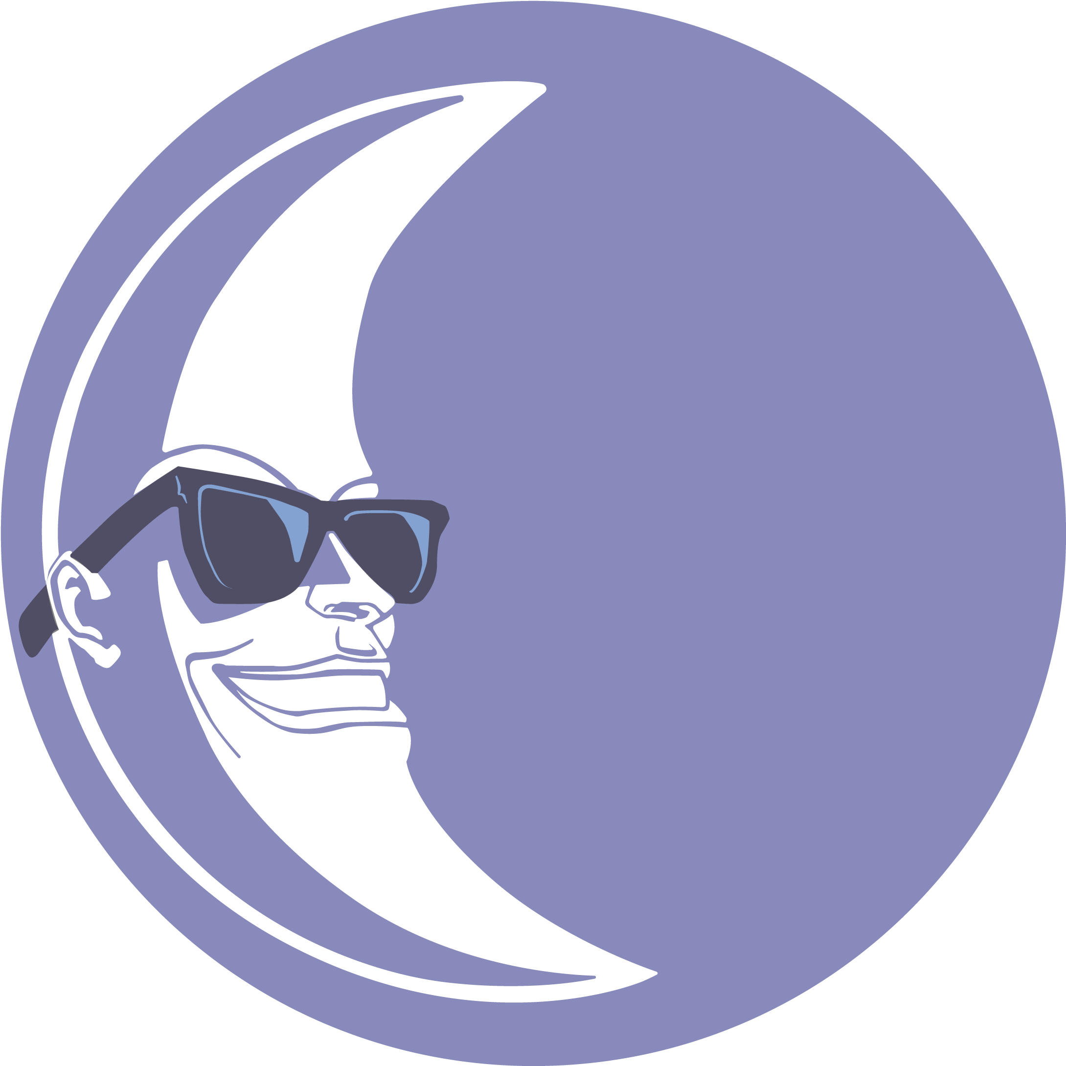 T-shirt Eyewear Blue Vision Care Glasses - Moon Man Profile (2218x2254), Png Download