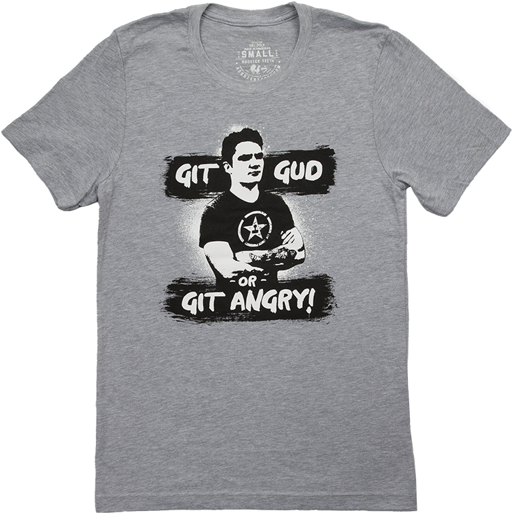 Achievement Hunter Git Gud Gamer Tee - Anvil Adult Triblend T-shirt 6750 (800x800), Png Download