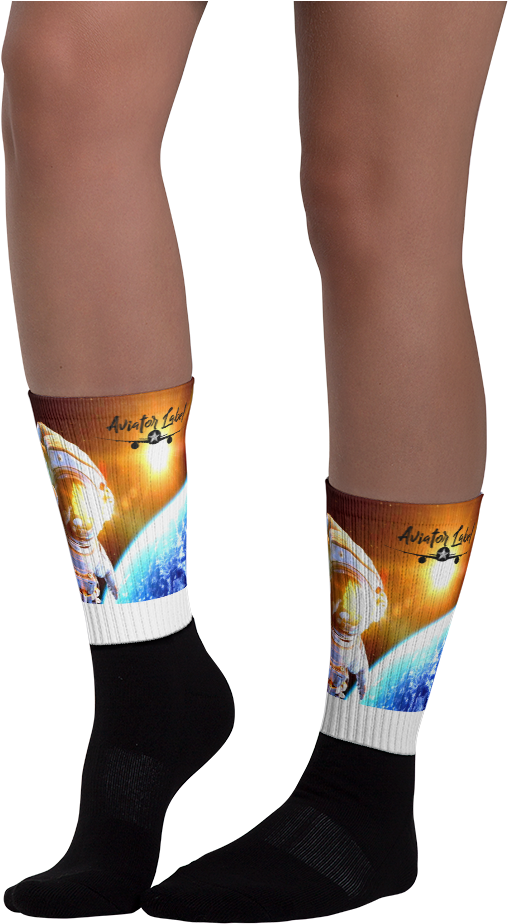 Man On The Moon Socks - Sock (1000x1000), Png Download