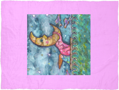 Moon Man Slumber Fleece Blanket - Gicléedruk: Guiding Light By Wyanne, 61x46cm. (480x480), Png Download